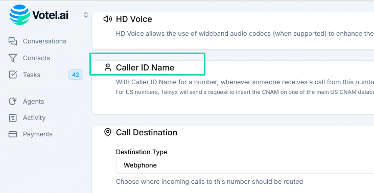 Caller ID Name (CNAM)